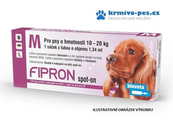 Fipron 134mg Spot-On Dog M sol 3x1,34ml