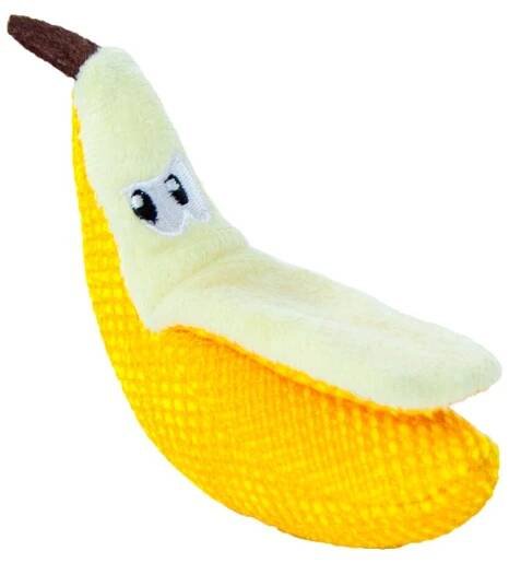 Dental Banana Cat Chew Toy, Yellow