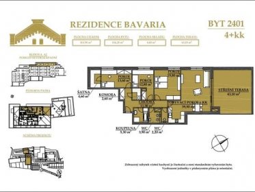 Dokončený byt 4+kk s velkou terasou Rezidence Bavaria Brno - Jehnice