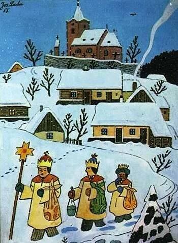 My tři králové | Naive art, Illustrators, Holiday illustrations