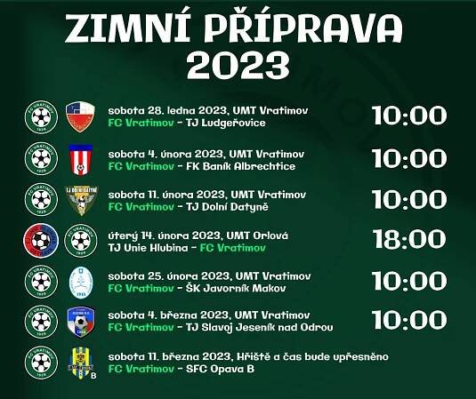 PROGRAM ZIMNÍ PŘÍPRAVY