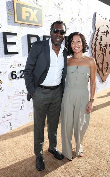 Edwin Lee Gibson and Dina Pascua at 'The Bear' Season 3 premiere