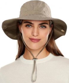 Waterproof Bucket Rain Hat for Women Wide Brim Summer UPF50+ Cowboy Sun Hat Men Foldable Soft Floppy Beach Hat