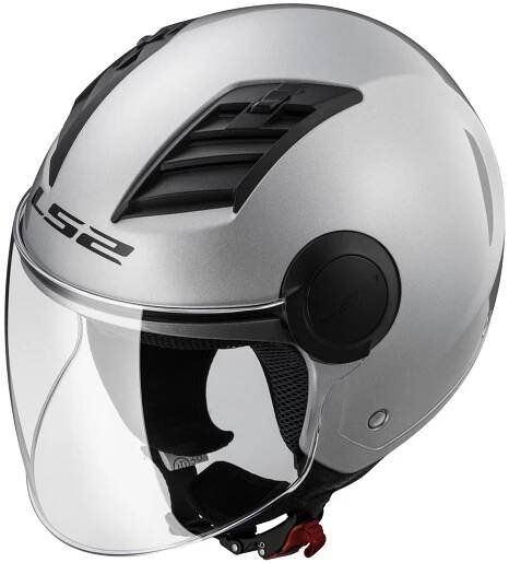 LS2 Helmets LS2 OF562 AIRFLOW GLOSS SILVER LONG