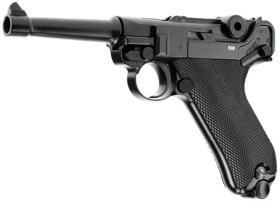 Pistole vzduchová UMAREX Legends P08 BLOWBACK CO2 - BB 4,5mm steel