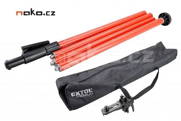 EXTOL PREMIUM 8823906 rozpěrná skládací tyč k laserům, 3m