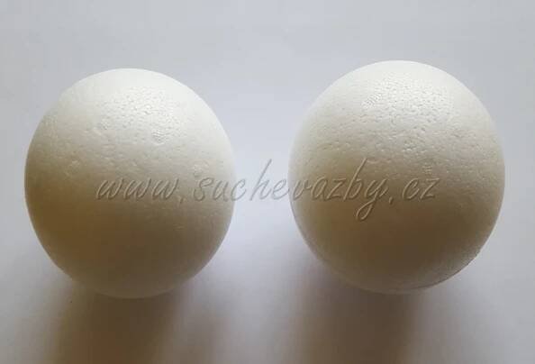Koule polystyren 8cm - Suché vazby, věnce, svícny, dekorace