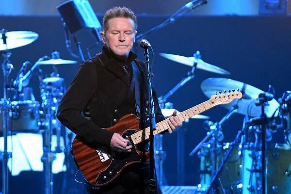 Don Henley on stage with The Eagles.