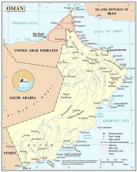 Maps of Oman | Collection of maps of Oman | Asia | Mapsland | Maps of the World