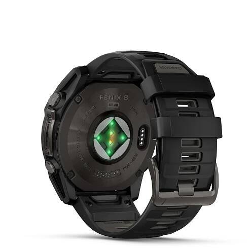Garmin fenix 8 Sapphire Solar GPS Smartwatch - 51mm - Graphit/Titan Carbongrau DLC
