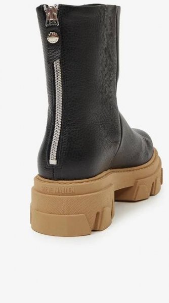 Steve Madden Černé kožené kotníkové boty Steve Madden Maryann
