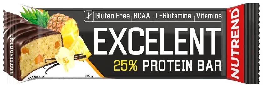 Nutrend Excelent Protein Bar vanilka s ananasem v mléčné čokoládě 85 g