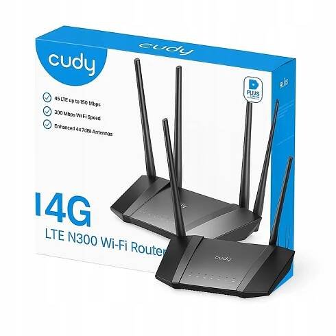 CUDY LT400 LTE ROUTER 4G Wi-Fi SIM 300 MB/S 2,4 GHz 4x LAN FIREWALL