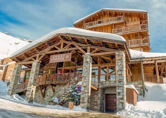 Chalet Hermine ligger i den øverste del af Plein Sud-området i Val Thorens.