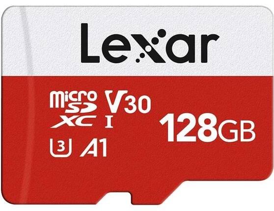 Lexar 128GB microSD paměťová karta, microSDXC UHS-I karty, Rychlost čtení