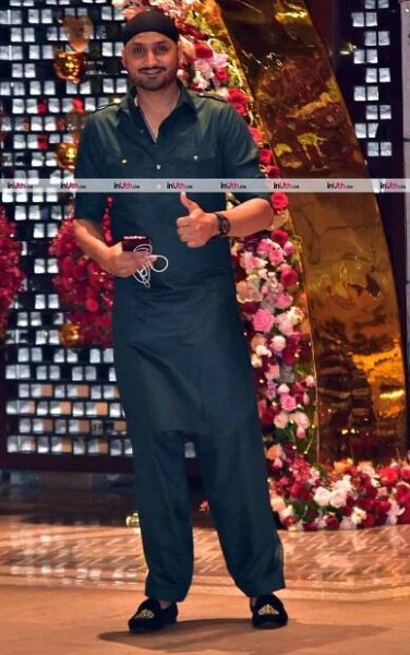 Harbhajan Singh at Akash Ambani, Shloka Mehta engagement party