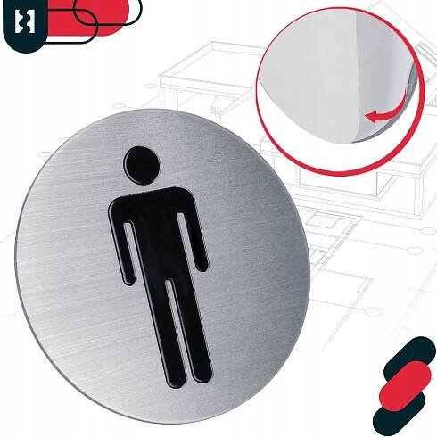 OZNAČENÍ DVEŘÍ WC, INFORMAČNÍ ŠTÍTEK, ZNAČKA MUŽŮ, PIKTOGRAM Váha výrobku včetně jednotkového obalu 0.03 kg
