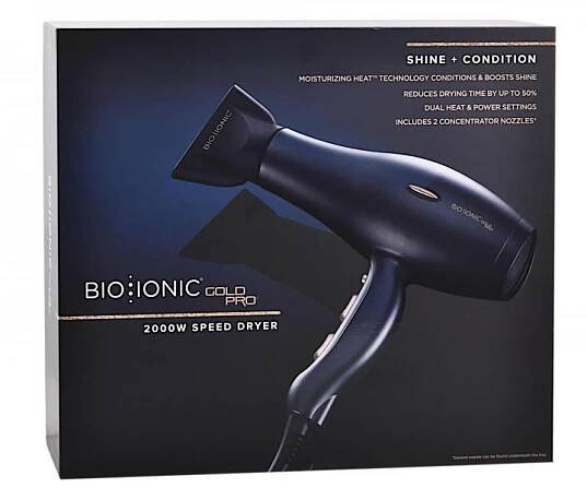 Profesionální fén na vlasy Bio Ionic GoldPro Speed Dryer - 2000 W, tmavě šedý
