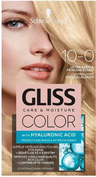 SCHWARZKOPF GLISS Color 10-0 Ultra světlá přírodní blond 60 ml