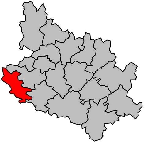 Kanton na mapě arrondissementu Niort