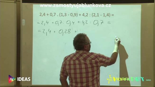 Matematika 6. třída - Kombinované početní úlohy s desetinnými čísly