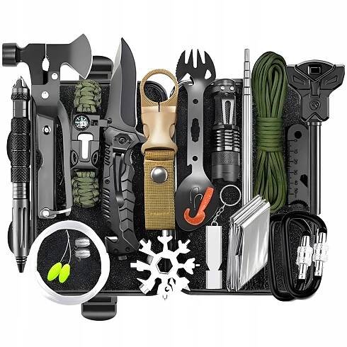 Sada pro přežití vojenská nezbytnost pro přežití xxl multitool nůž v pouzdro za 460.00CZK - Allegro