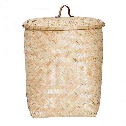 Bambusový koš s víkem Natural