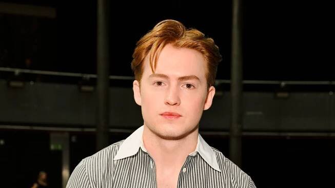 Kit Connor attends the JW Anderson show during London Fashion Week September 2023 at The Roundhouse on September 16 2023...
