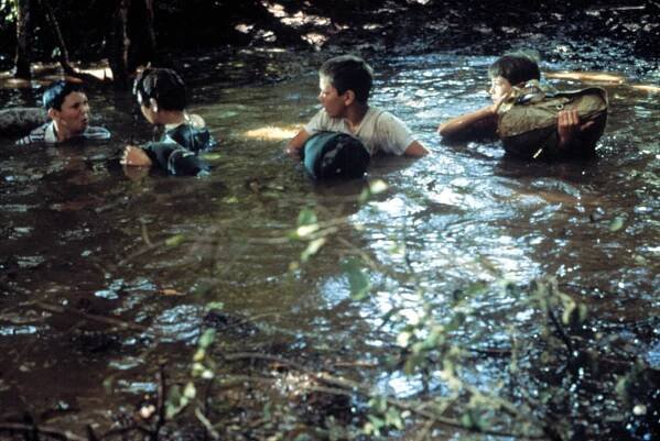 STAND BY ME, Jerry O'Connell, Corey Feldman, River Phoenix, Will Wheaton, 1986