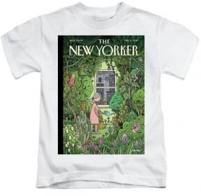 Winter Garden Kids T-Shirt featuring the painting Winter Garden by Tom Gauld