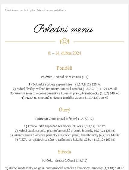 Polední menu pro tento týden