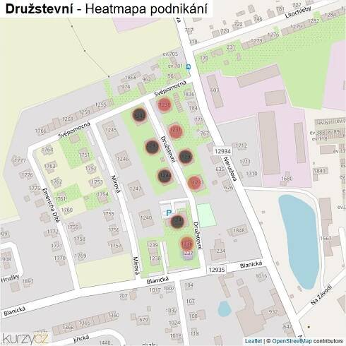Mapa Družstevní - Firmy v ulici.