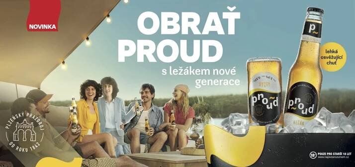 Klíčový vizuál kampaně značky Proud