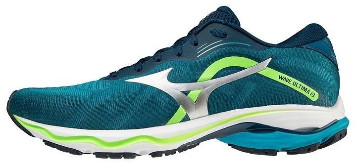 Mizuno Wave Ultima 13 Pánska bežecká obuv, biela/modrá/zelená, veľ. 46,5