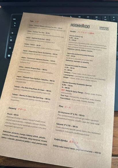 Redesign menu Hookkaido - Alternativa