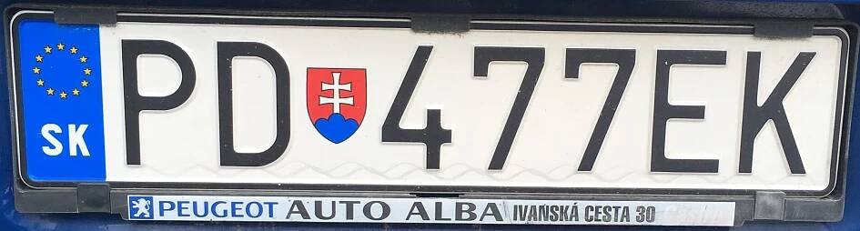 Registrační značka: PD - Prievidza, foto: vlastní