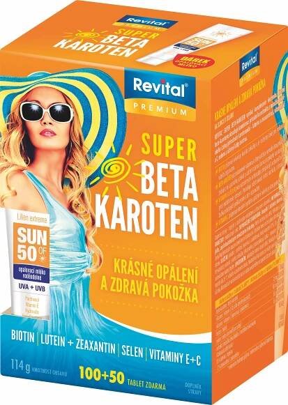 Revital Super Beta-karoten tbl.100+50 + opalovací mléko