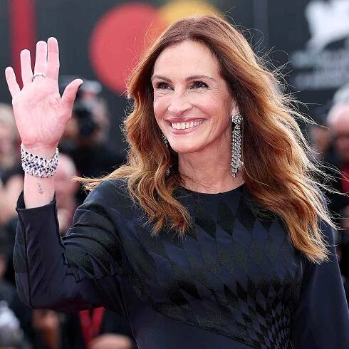 Julia Roberts attends the "After The Hunt" red carpet during the 82nd Venice International Film Festival on August 29, 2025 in Venice, Italy.