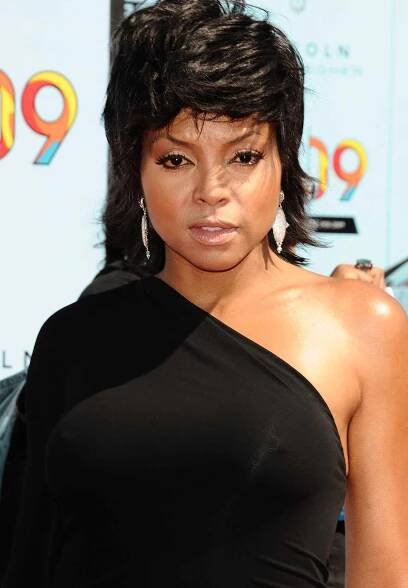 Taraji P. Henson wearing a short mullet.