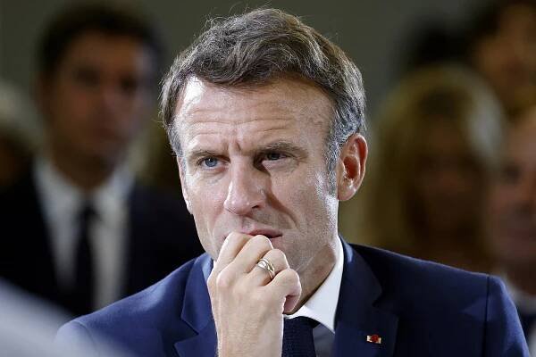 Francouzský prezident Emmanuel Macron (1. září 2023)