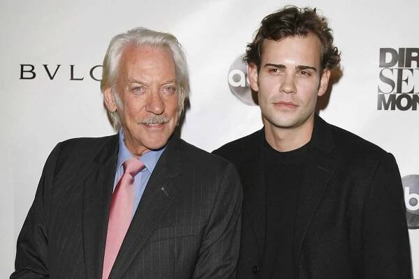 LOS ANGELES, CA - SEPTEMBER 23: Actors Donald Sutherland (left) and Rossif Sutherland attend the "Dirty Sexy Money" Premiere held at the Paramount Theater on September 23, 2007 in Hollywood, California.
