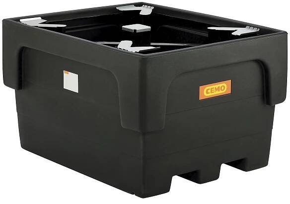 CEMO Záchytná vana z PE pro cisternové kontejnery IBC/KTC ,pro 1 kontejner IBC/KTC ,s opěrným křížem z PE