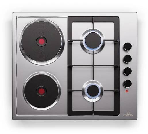 MultiChef 4 Hot Plate, elektrická a plynová varná deska, 4 varné zóny, 2 hořáky, 2 elektrické plotýnky
