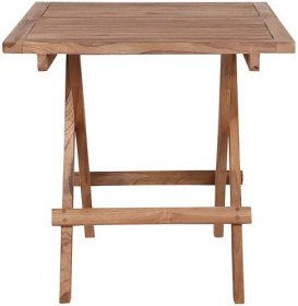 dřevěný odkládací venkovní stolek