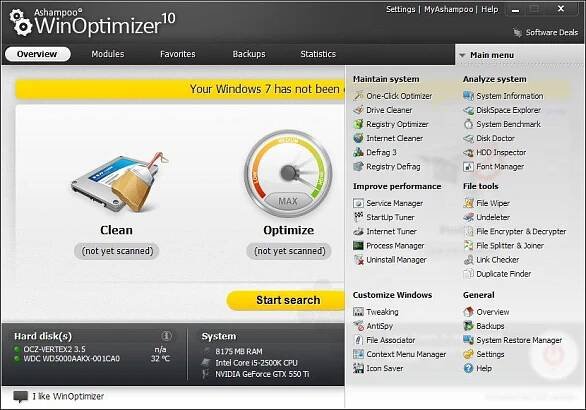 Ashampoo WinOptimizer 10