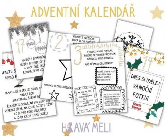 Adventní kalendář plný úkolů a tvoření - PDF k vytisknutí