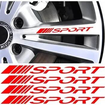 Samolepky na kola Ráfky Alufelgy pásky SPORT x4