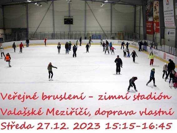 Kalendář akcí - Veřejné bruslení - zimní stadión Valašské Meziříčí - Oficiální stránky obce Černotín