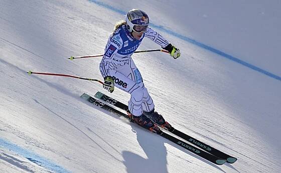 Ester Ledecká při úvodním tréninku sjezd v Beaver Creeku.