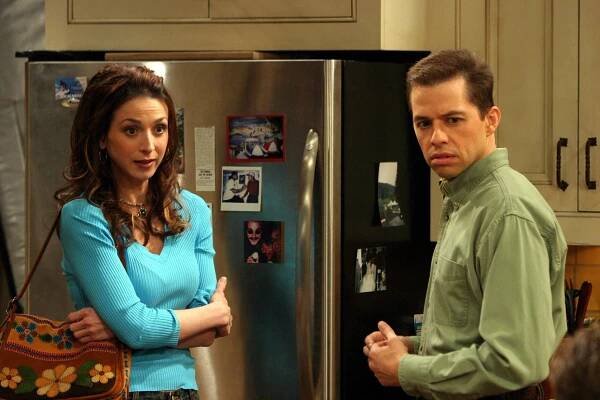 Dva a půl chlapa - To byly sliny, Alane - Z filmu - Marin Hinkle, Jon Cryer